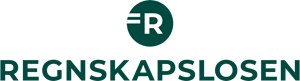 Hvite versaler "L" og "R" med minimalistisk design på en mørkegrønn bakgrunn, der den horisontale streken på "L" smelter sammen med toppen av "R".