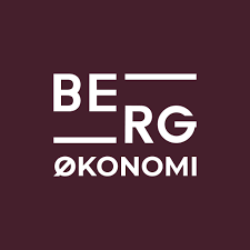 Logo for berg økonomi med teksten "be rg" stablet over "økonomi" i hvitt på mørk lilla bakgrunn.