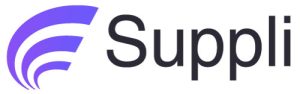 Bildet viser en logo med en lilla stilisert "S" etterfulgt av ordet "Suppli" i svart tekst på hvit bakgrunn.