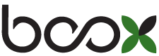 Bildet viser logoen til selskapet "Box". Bokstavene "b", "o" og "x" er stilisert, med "o" formet som et uendelig symbol og "x" inneholder et grønt farget element.